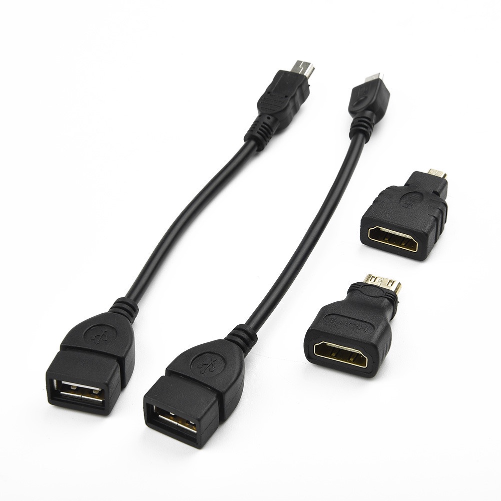 Bộ Dây Cáp Kết Nối HDMI USB OTG Mini HDMI Female Sang Micro HDM