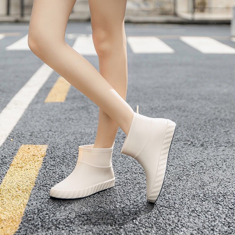 Ủng Đi Mưa Cổ Ngắn Bằng Cao Su Chống Trượt Chống Thấm Nước Thời Trang Nhật Bản Cho Nữ