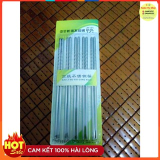 Combo 25 đôi đũa inox (5 vỉ)