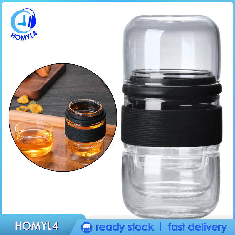 Bộ Ấm Trà Bằng Kính Di Động Tiện Dụng Cho Gia Đình / Văn Phòng