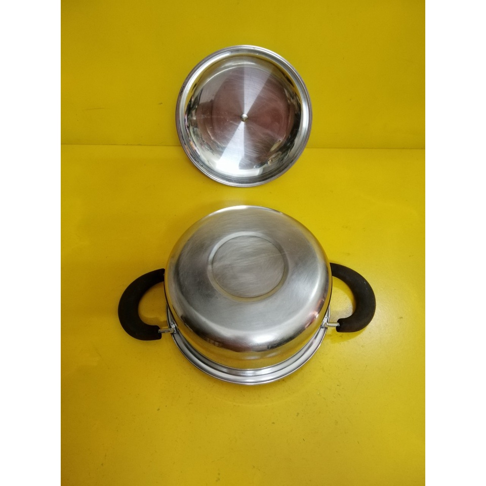 Nồi inox nội địa Nhật, size 20cm, cao 8.5cm (mã 829), Dùng được bếp từ