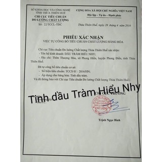 Tinh Dầu Tràm HIỂU NHY Nguyên chất <Chai 50ml> tặng vòng dâu