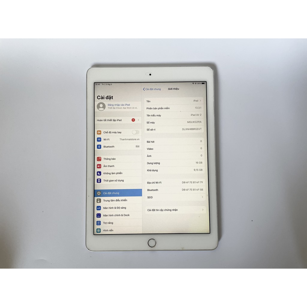 Máy tính bảng iPad Air 2 16GB ( ZP/A )