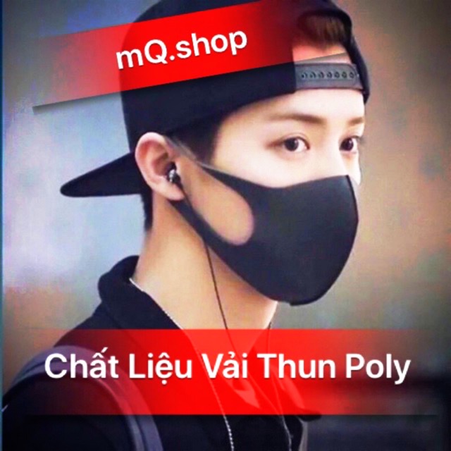 Set 10 khau trang vai thun poly