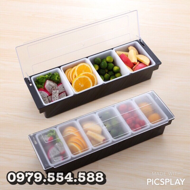 Khay đựng topping 3, 4, 5 ngăn