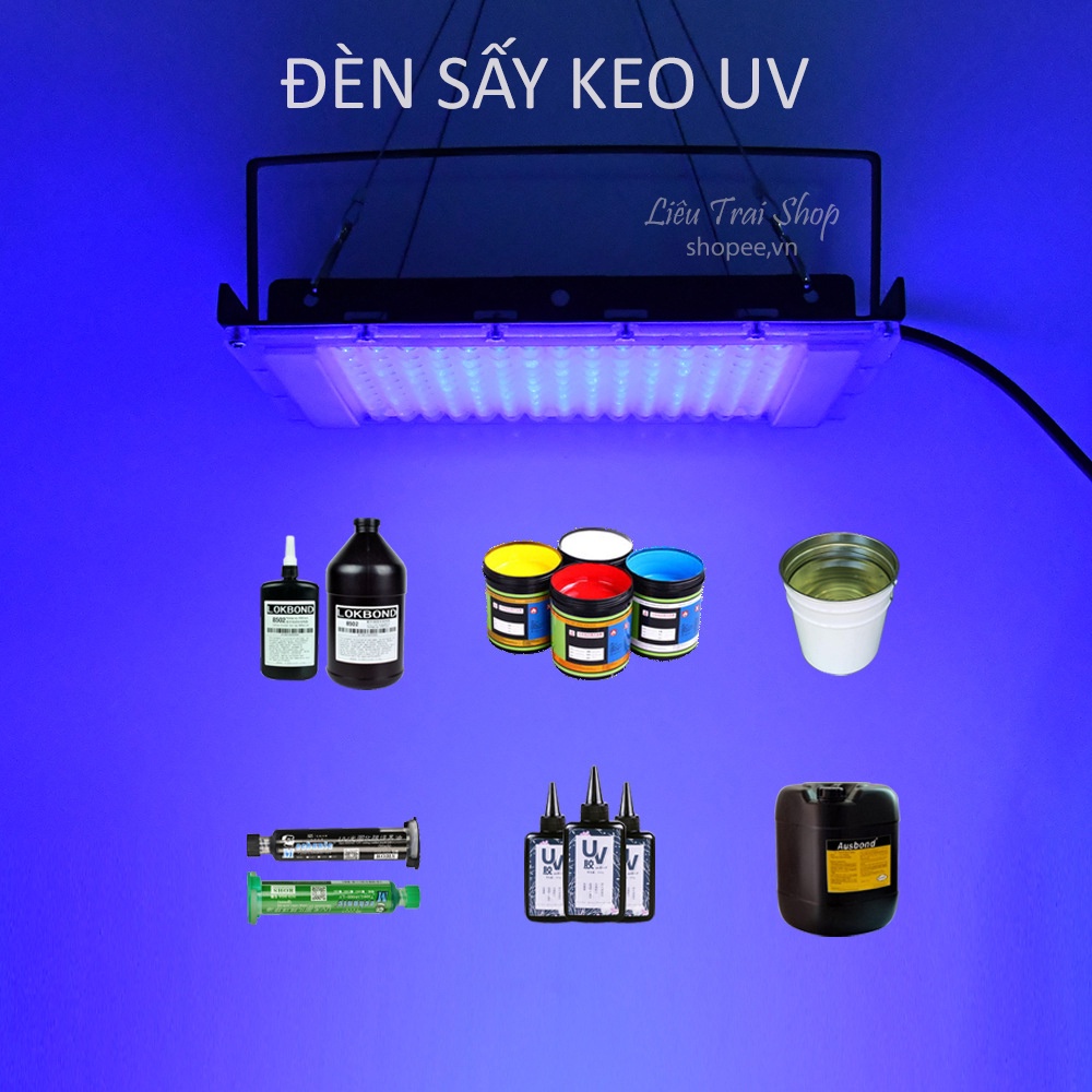 Đèn sấy keo uv 220v đèn làm khô keo uv led 395nm ánh sáng xanh