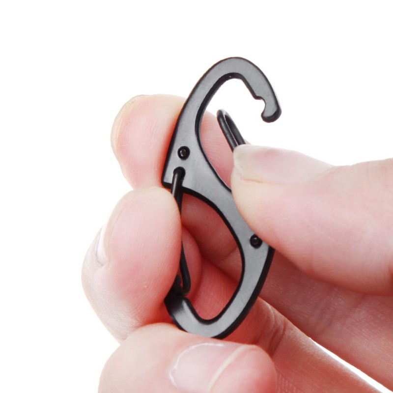 Set 2 móc khóa carabiner hình số 8 nhỏ gọn đa năng dễ mang theo cho hoạt động ngoài trời