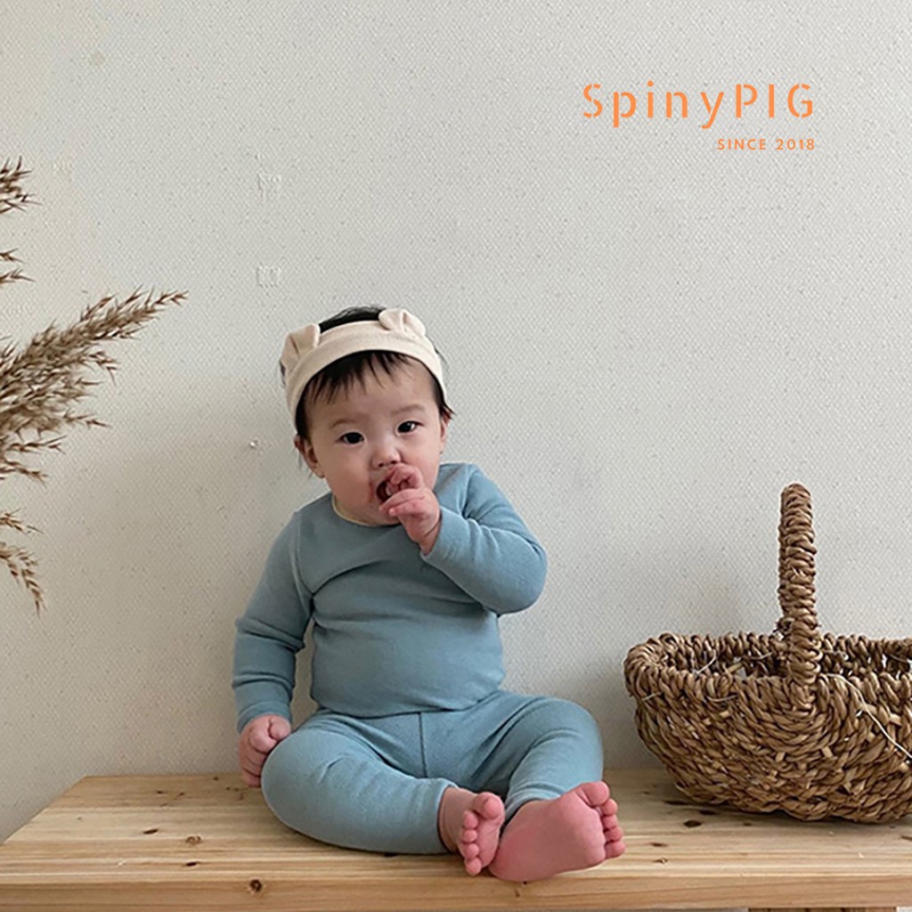 Set body cho bé sơ sinh 0-3 tuổi kèm quần và mũ style Hàn Quốc mềm mại cho bé gái bé trai mùa đông ko