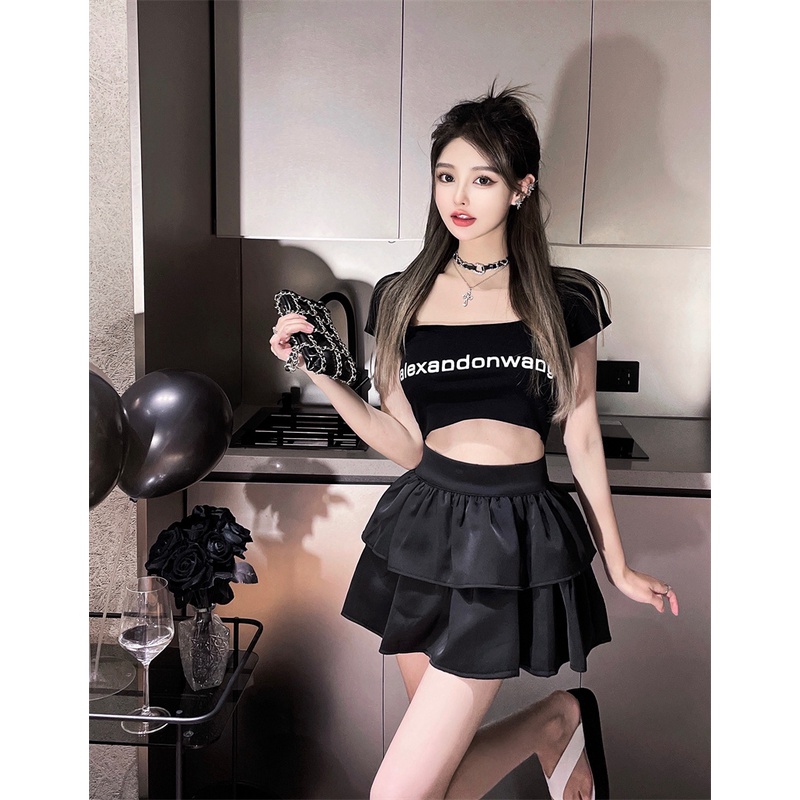 Cocory vn Chân Váy Phồng Lưng Cao Màu Trơn Thời Trang Mùa Hè Cho Nữ