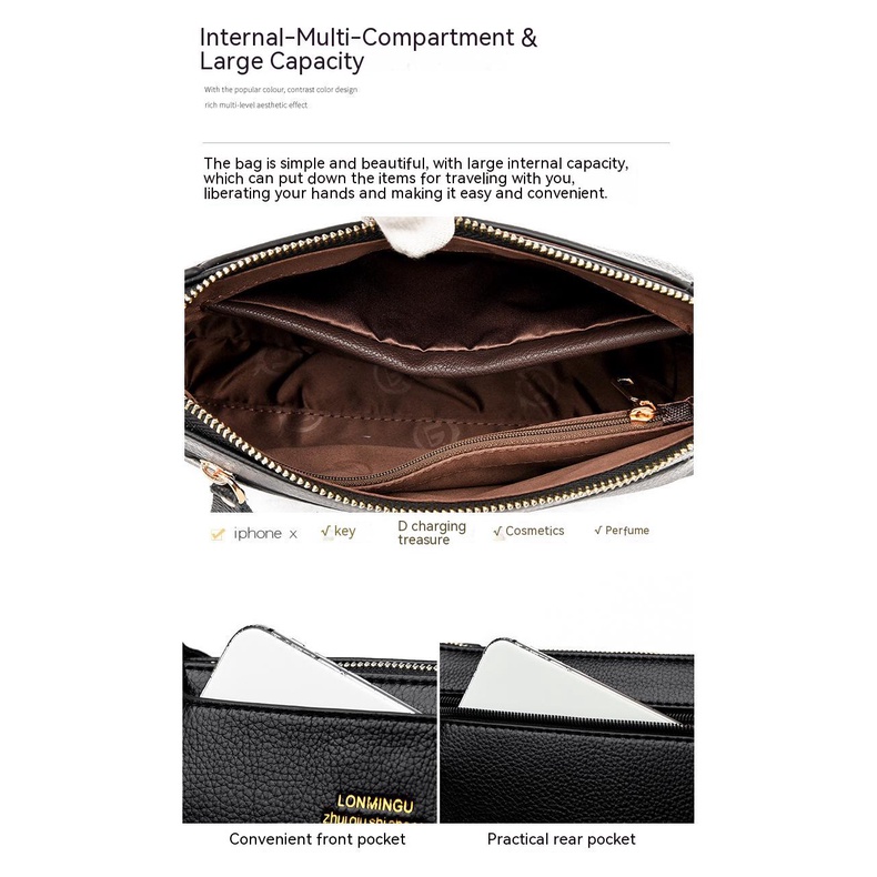 Túi Xách Da Mềm Nhiều Lớp Phong Cách Hàn Quốc 2022 6091#