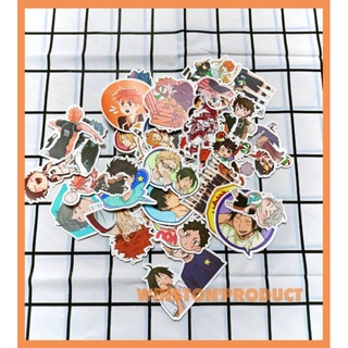 Đặt trước | set 50 Stickers miếng dán chống nước anime haikyuu