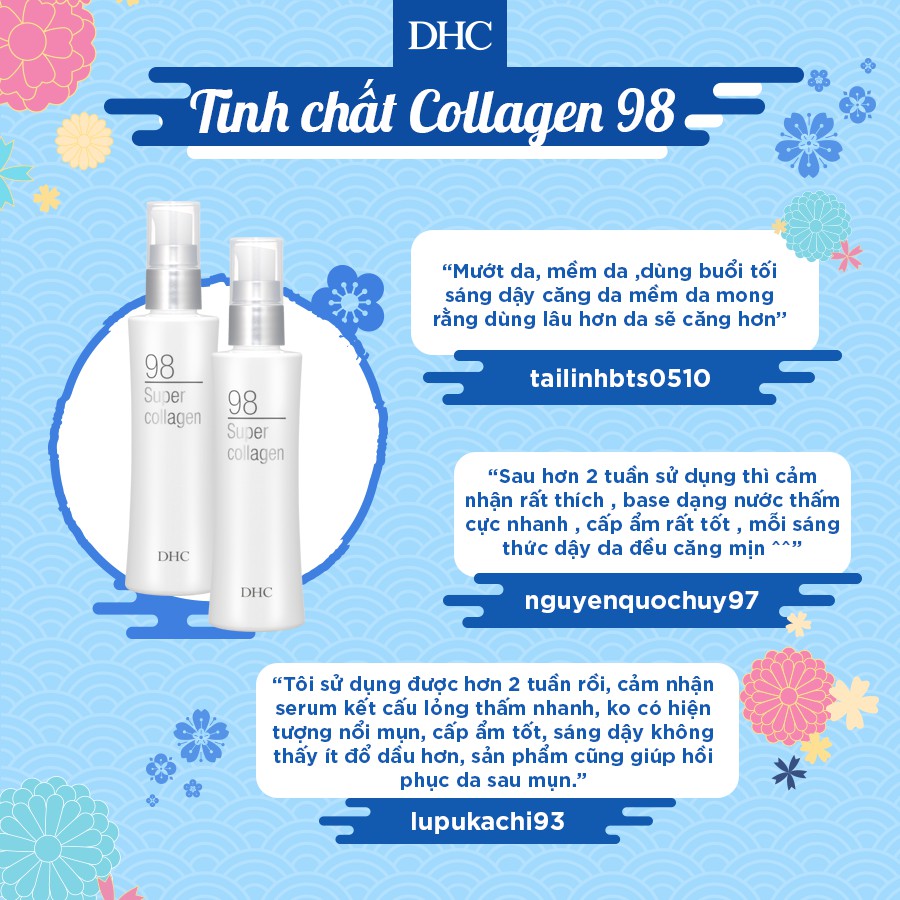 Tinh chất siêu collagen 98 chống lão hóa, dưỡng ẩm vượt trội - DHC Super Collagen 50ml/ 100ml