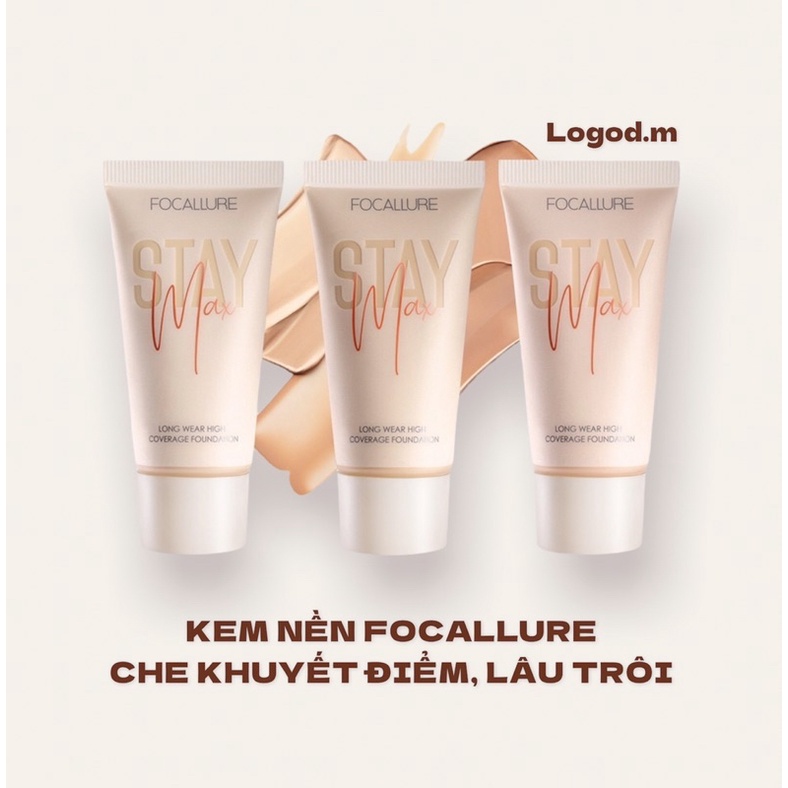🎀SĂN SALE🎀Kem Nền FOCALLURE Che Khuyết Điểm, Lâu Trôi Trong Suốt 24 Giờ - Logod.m