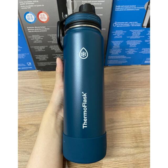 Bình giữ nhiệt INOX cao cấp Thermoflask mẫu mới 1.2L và 710ml 2 nắp.