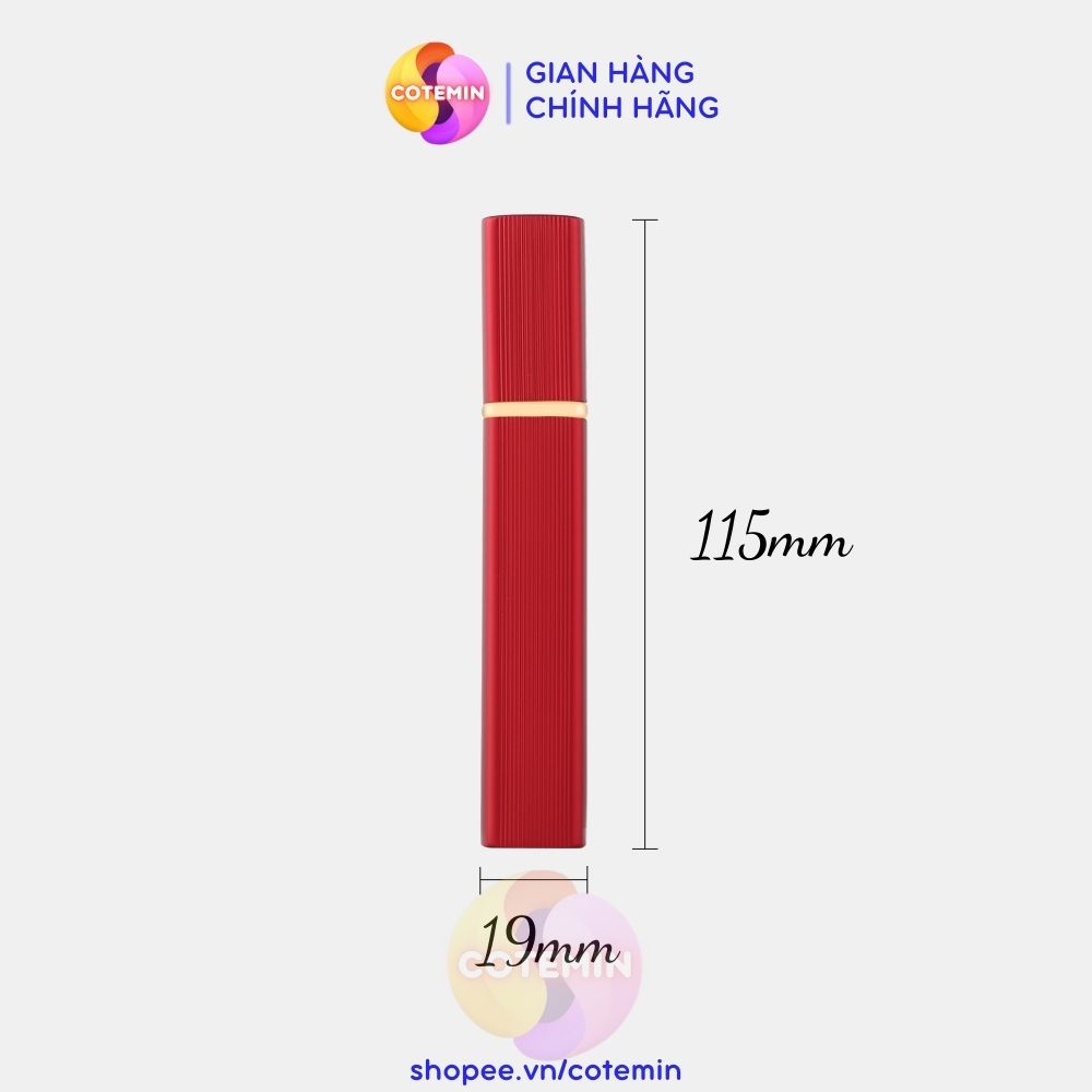 Chai Chiết Nước Hoa Vuông 12ml Loại Lọ Chai To Nhôm Nhám Nhiều Màu COTEMIN