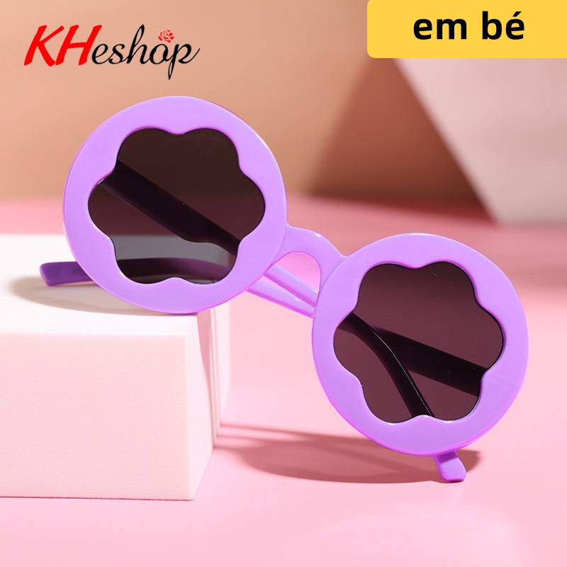 [Hàng xịn]  Kính râm cho bé chống tia UV hình bông hoa, kính mắt thời trang cho bé giá siêu hót mã Y1576