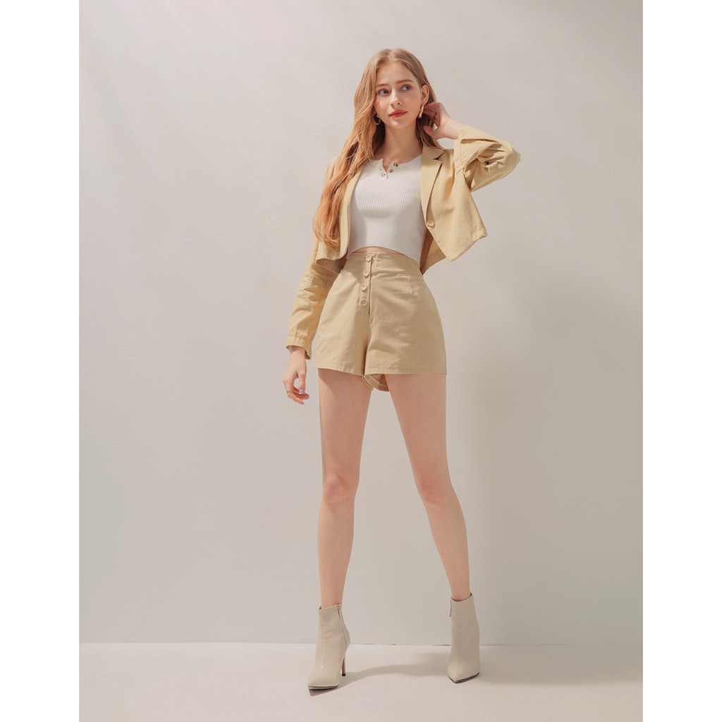 [Mã FAMALLT5 giảm 15% đơn 150k] Áo blazer dáng ngắn một nút nữ Air Space 2110126002 | BigBuy360 - bigbuy360.vn