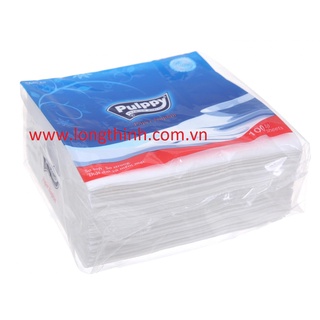 [Có sẵn] [Ảnh thật] [CHÍNH HÃNG]  Khăn ăn Napkin Pulppy mềm dai 330x330mm 100 tờ/túi Elisa-shop