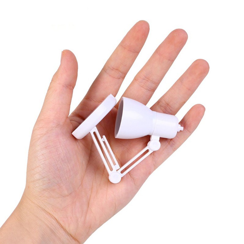 SPMH Mini Reading LED Table Light Foldable Tiny Multi-purpose Miniature Architect Desk Lamp Dolls Action Figures Dollhouse Accessory