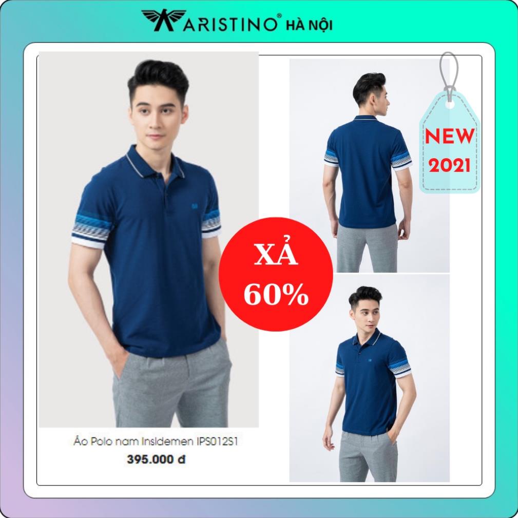 (New 2021) Áo polo nam Insidemen do Aristino sản xuất màu tím than tag 395k IPS012S1 !