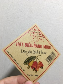 Combo 300 tem dán hạt điều quà tết