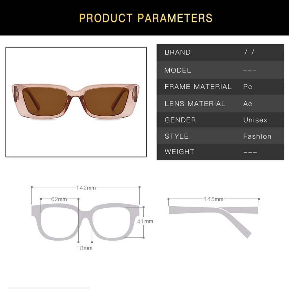 VANES1 Kính Mát Gọng Chữ Nhật Nhỏ Chống Tia UV Màu Xanh Lá Cây Phong Cách Âu Mỹ