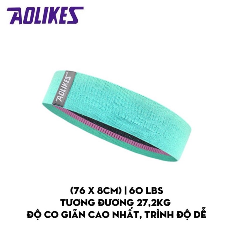 Dây Mini Band Đàn Hồi Kháng Lực Tập Mông Chân Đùi Cao Cấp Aolikes - Tặng Túi Đựng