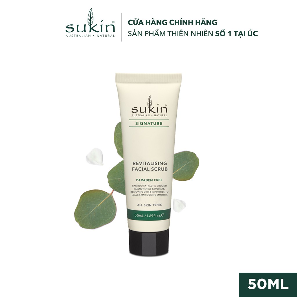 Kem Làm Sạch Tế Bào Chết Da Mặt Sukin Signature Revitalising Facial Scrub 50ml