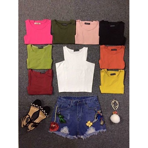 Áo croptop không tay