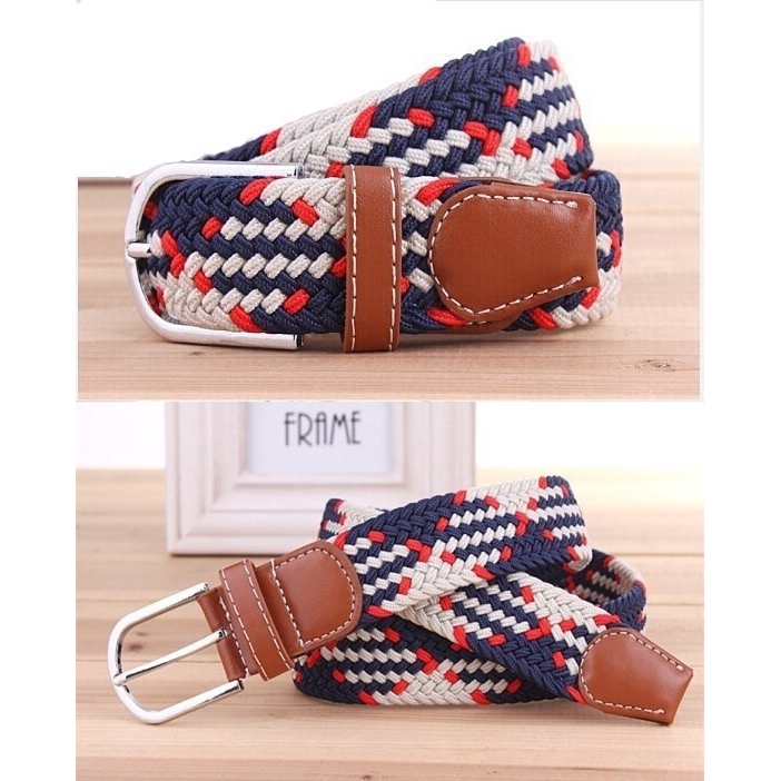 Thắt Lưng Bằng Vải Bố Màu Trơn Co Giãn Phù Hợp Cho Cả Nam Và Nữ