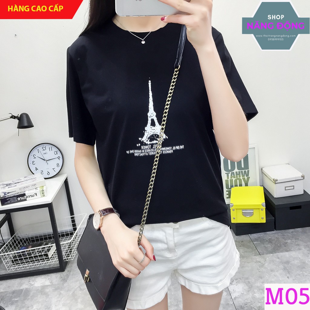 Áo Phông Nữ 💟FREESHIP💟 Áo thun nữ tay ngắn chất đẹp, thun cotton, mịn, mát, không bị xù dễ thương, sành điệu M05 | BigBuy360 - bigbuy360.vn