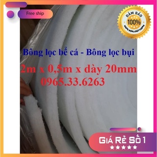 1 mét vuông bông lọc bể cá, bông lọc bụi dày 20mm. Bông lọc nước bể cá, hồ cá, bể thủy sinh