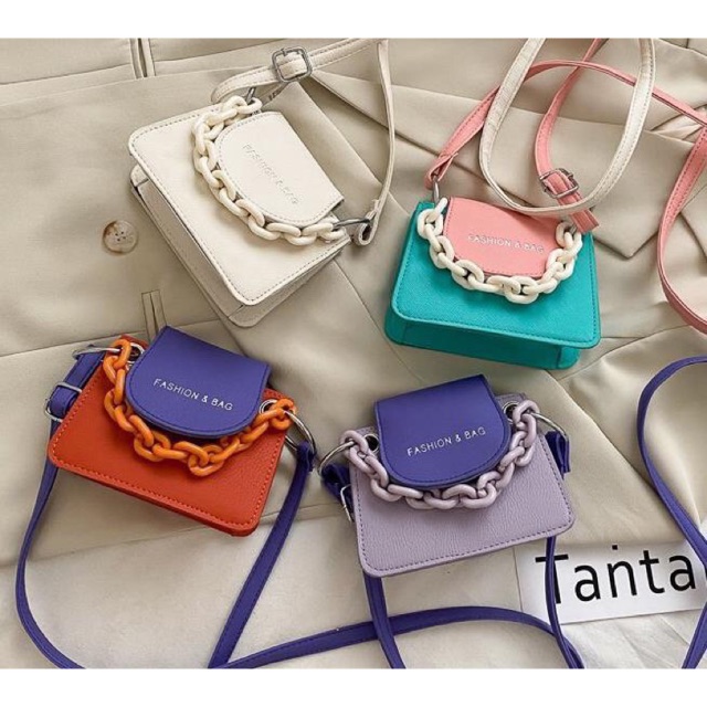 TÚI XÁCH NỮ MINI DÂY XÍCH 2 MÀU FASHION BAG