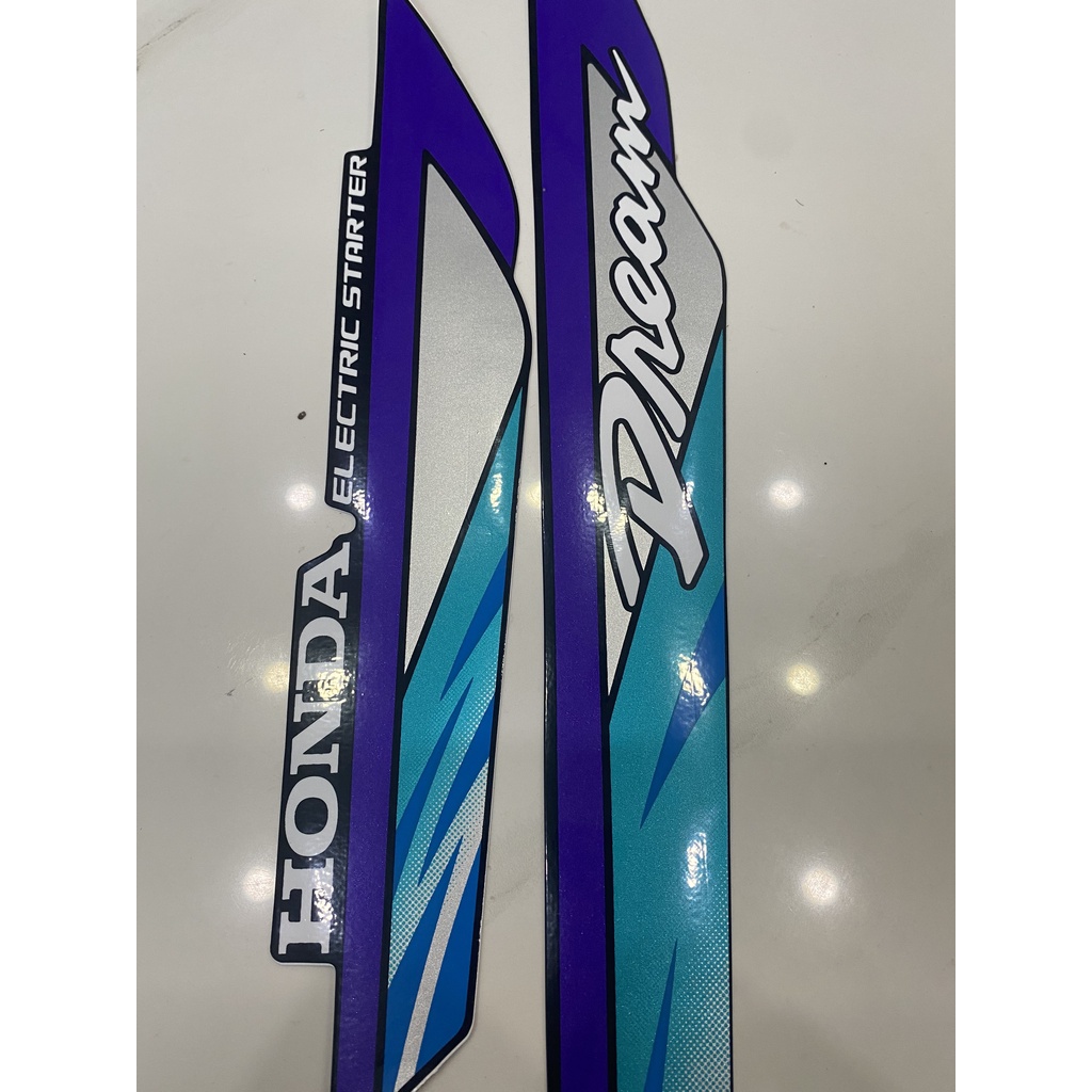 Nguyên bộ tem rời 3 lớp zin thái dán xe máy Honda Dream lùn 94 màu đen