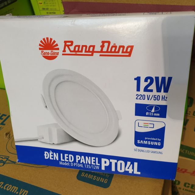 Đèn LED Panel Tròn Rạng Đông 12W PT04 135/12W