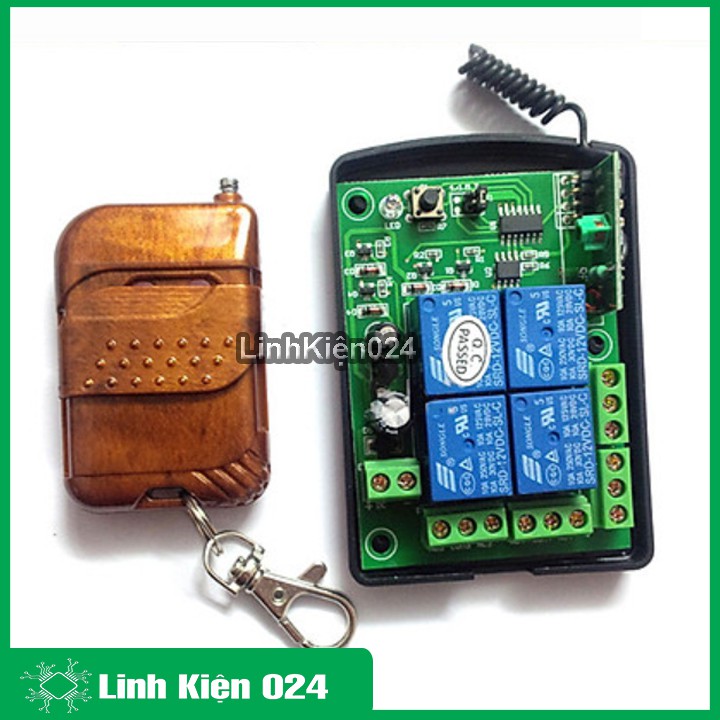 Bộ Học Lệnh 4 Kênh 12V RF315Mhz + Tay Phát