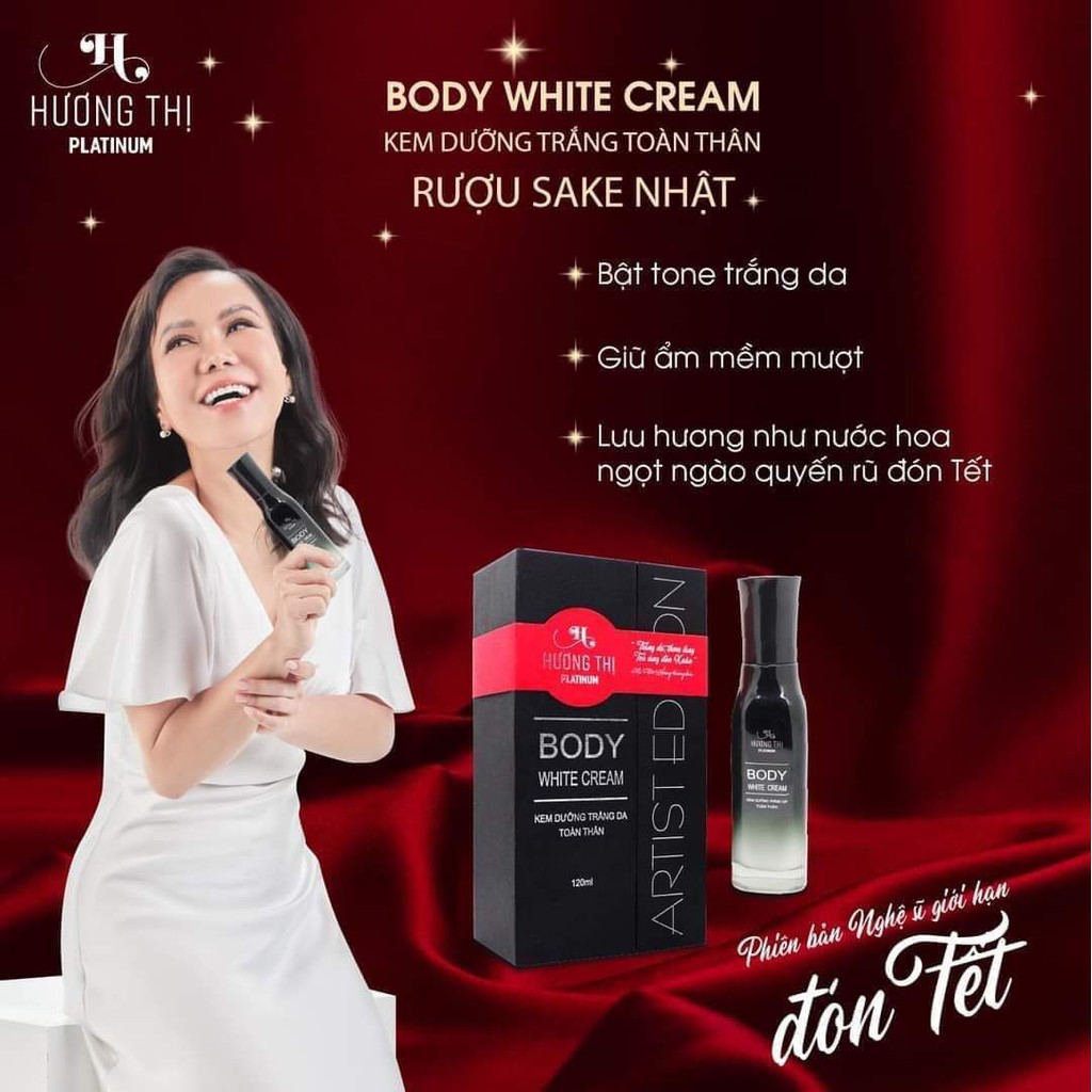 Kem Dưỡng Trắng Da Toàn Thân Hương Thị Rượu Sake Nhật - Body White Cream 120ml