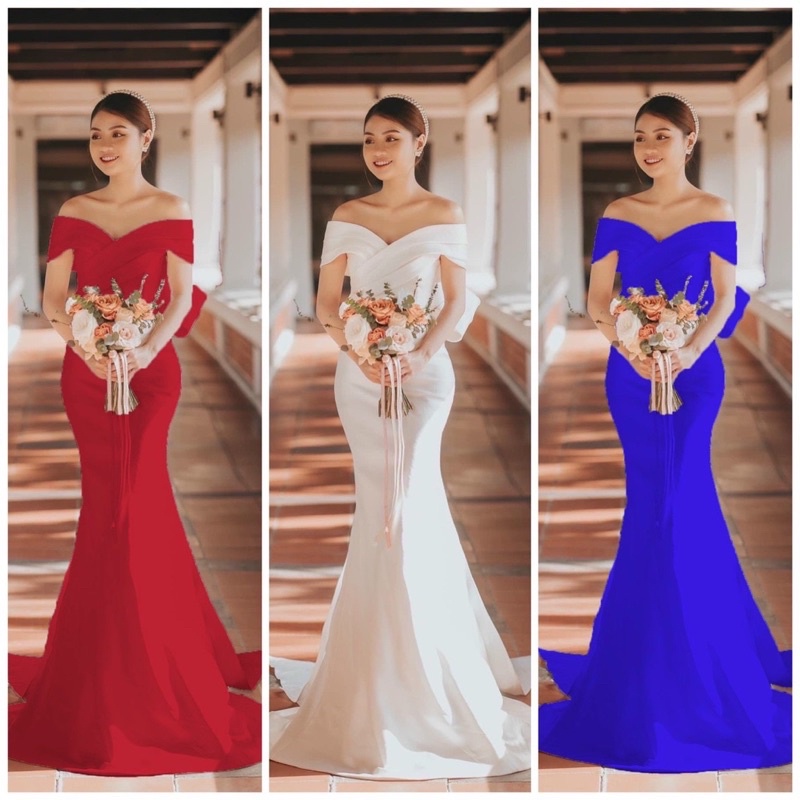 MS1258Y ĐẦM BODY ĐUÔI CÁ BẸT VAI NƠ LƯNG   full size S/M/L/XL