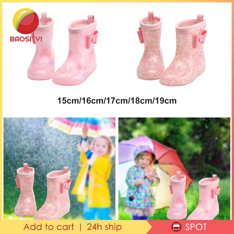 Giày bốt đi mưa bằng pvc chống trượt chống thấm nước siêu bền tiện dụng cho bé