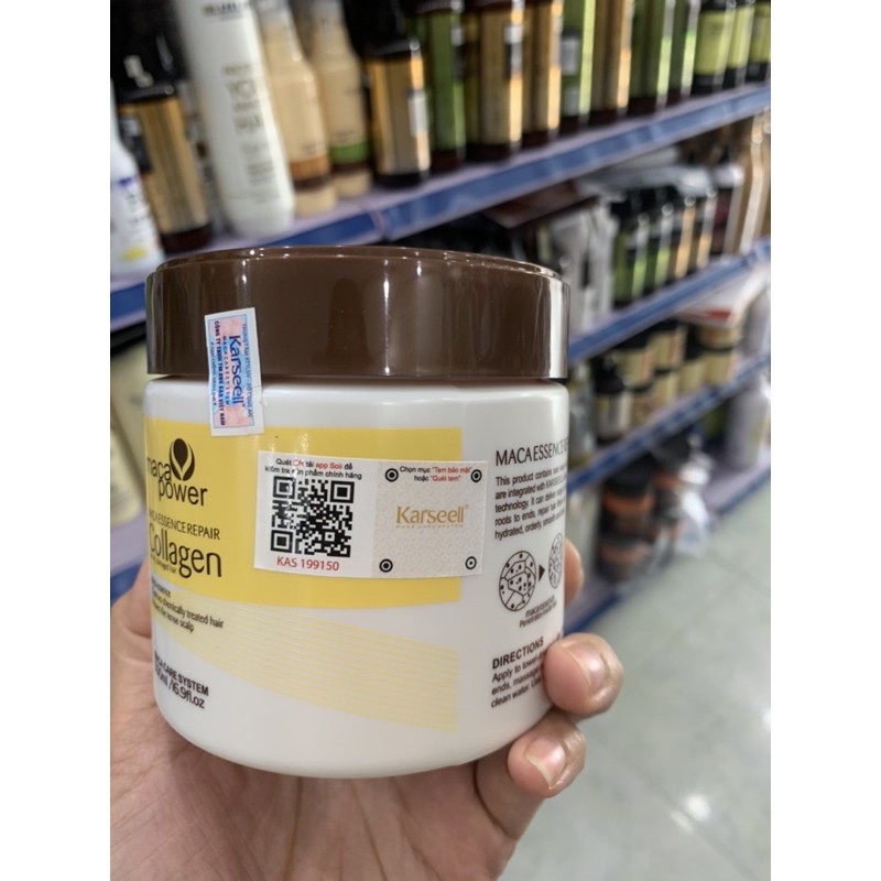 🛑FreeShip🛑Kem Hấp Phục Hồi Tóc Collagen Karseell Dạng Hũ 500 ml | Hàng Chính Hãng