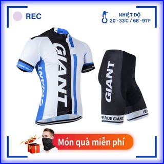【TRONG KHO】GIANT Phong cách mới Thoải mái Thoải mái Quần áo Đi xe đạp dành cho Đội chuyên nghiệp Nam Màu trắng Tay ngắn Tay áo Bộ Áo khoác Đi xe đạp