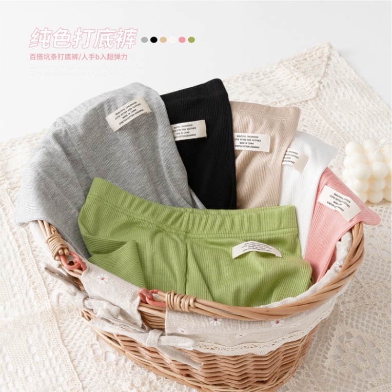 Quần legging  trẻ em FREESHIPQuần legging cho bé cotton thun lạnh Màu Sắc Kẹo Ngọt hàng Quảng Châu