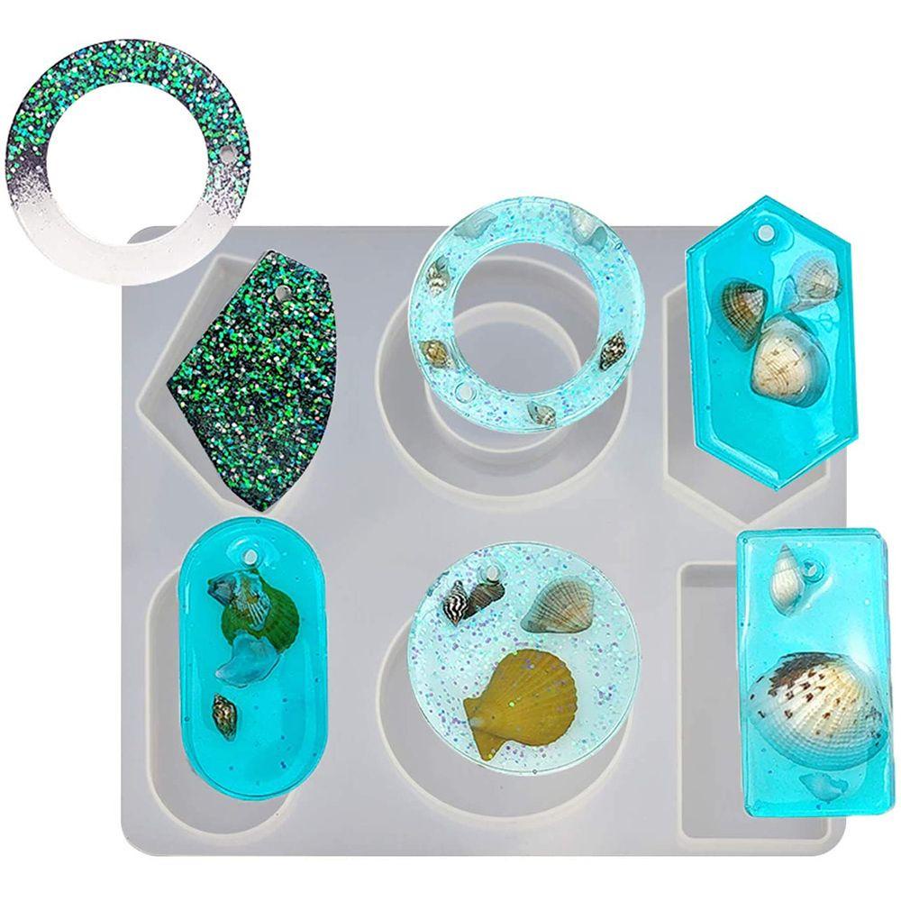 Khuôn Làm Mặt Vòng cổ Bằng Đất Sét Resin UV DIY