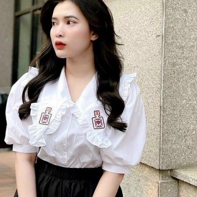 Áo sơ mi tiểu thư, Áo công sở nữ tơ nến cực xinh vải mịn, chất đẹp dễ phối đồ | BigBuy360 - bigbuy360.vn