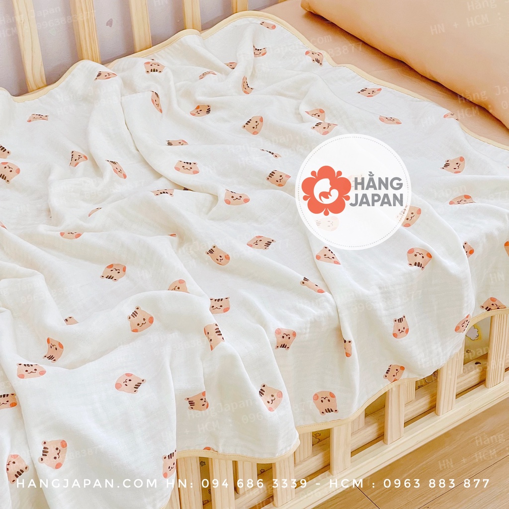 Chăn xô hè sợi tre Dottodot Malolotte in/thêu hoạ tiết cho bé Hàn Quốc