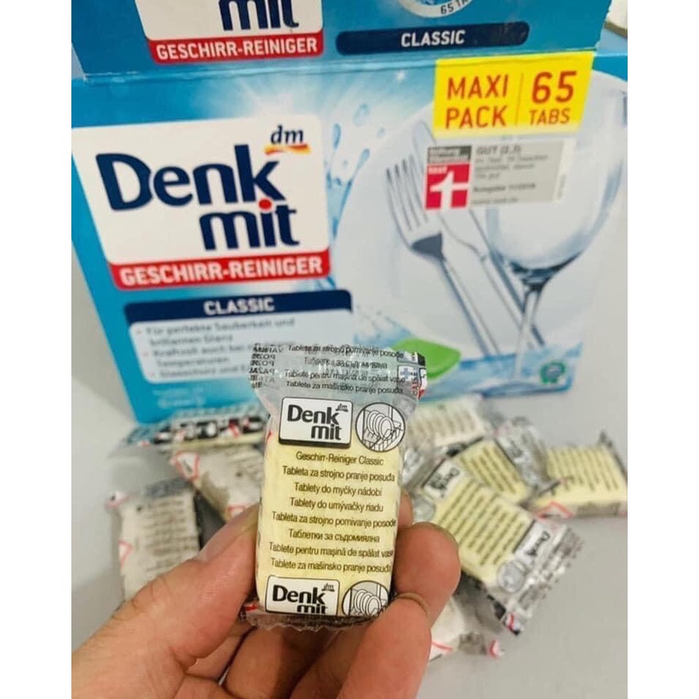 SALE SỐC HÀNG CHÍNH HÃNG - HỘP 65 VIÊN RỬA BÁT DENKMIT CỦA ĐỨC