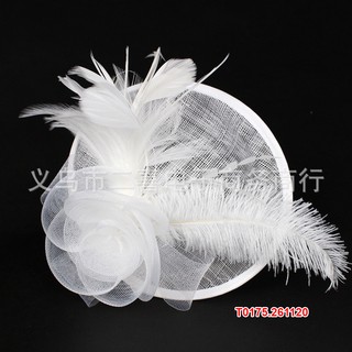 Mũ lưới lông vũ thời trang cho cô dâu
