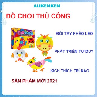 Bộ Dán Giấy Thủ Công [𝑭𝑹𝑬𝑬𝑺𝑯𝑰𝑷] Dán Giấy Trên Đĩa Tròn, Cắt Giấy Tạo Hình Sáng Tạo