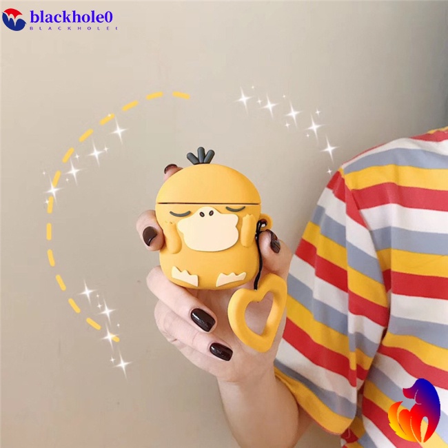 BH 3d Hearphone Case Cute Cartoon Duck Silicone Protective Case Compatible For Airpods 1/2 Universal Pokemon Shockproof