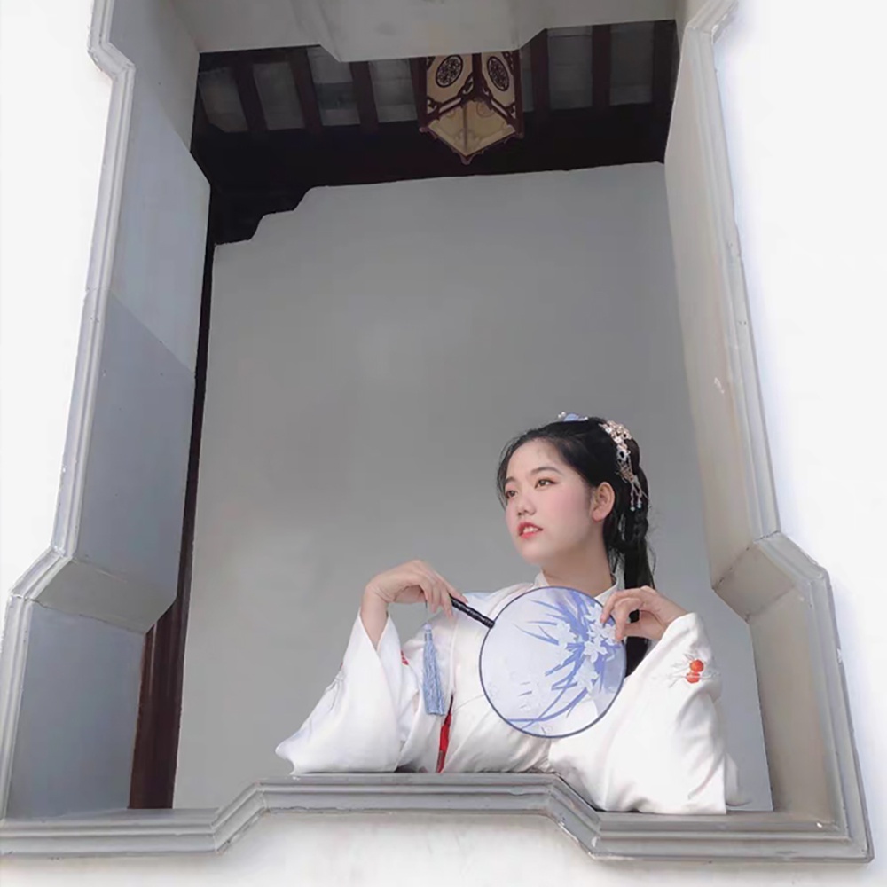 Quạt cầm tay chống nắng phong cách Trung Hoa cổ điển